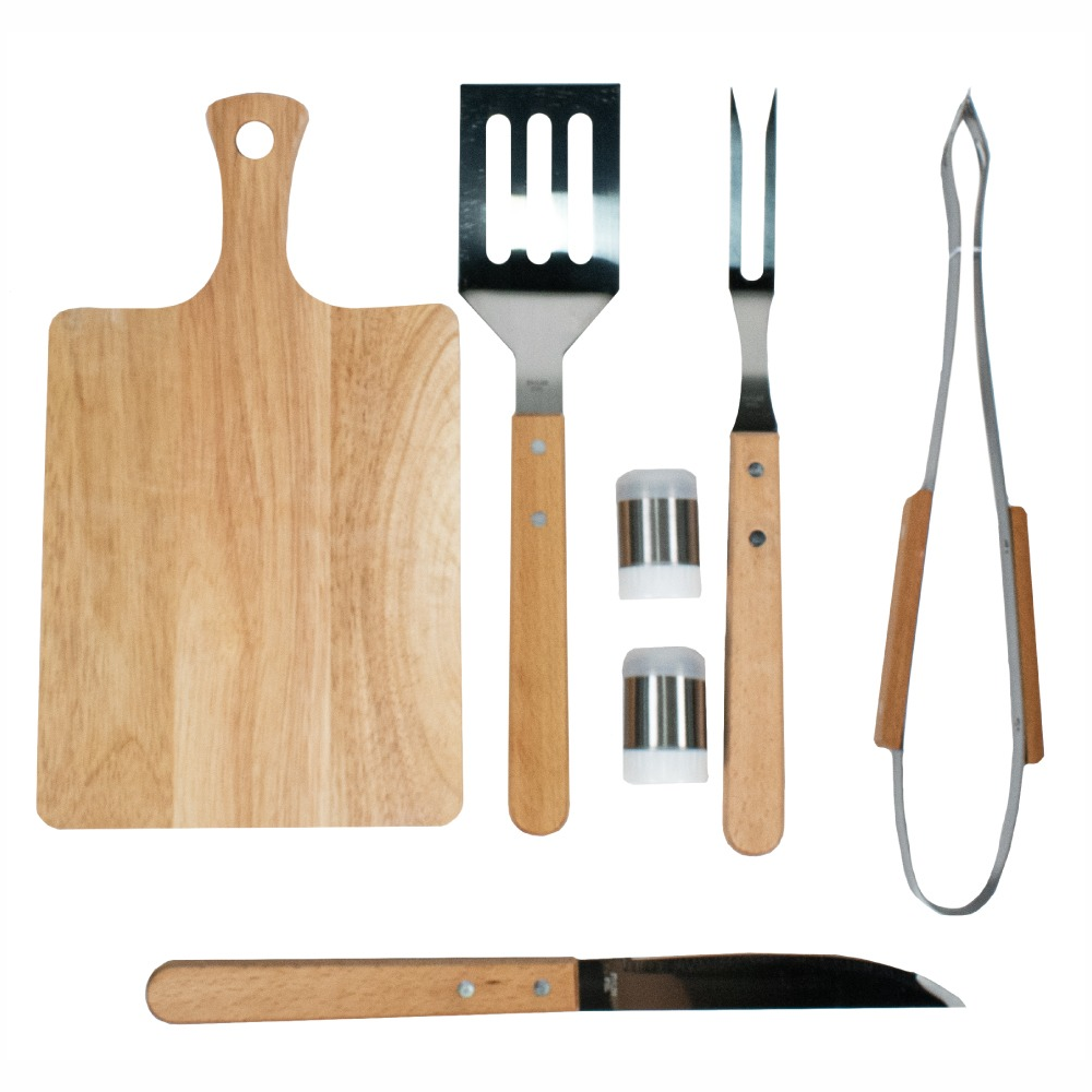 Kit Para Asados Parrillada Barbecue 7 Pc