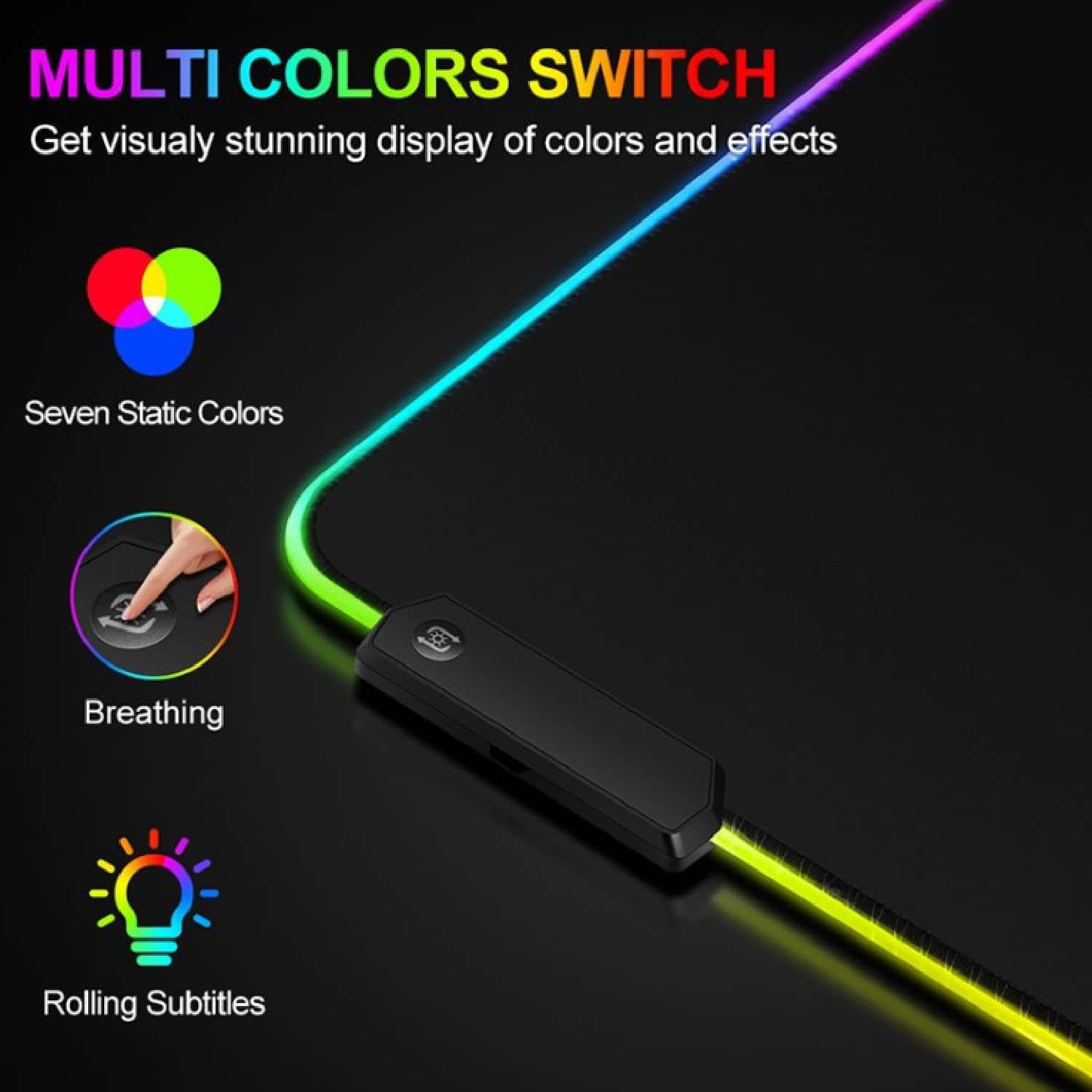 PAD MOUSE BIG LIGHT para teclado led