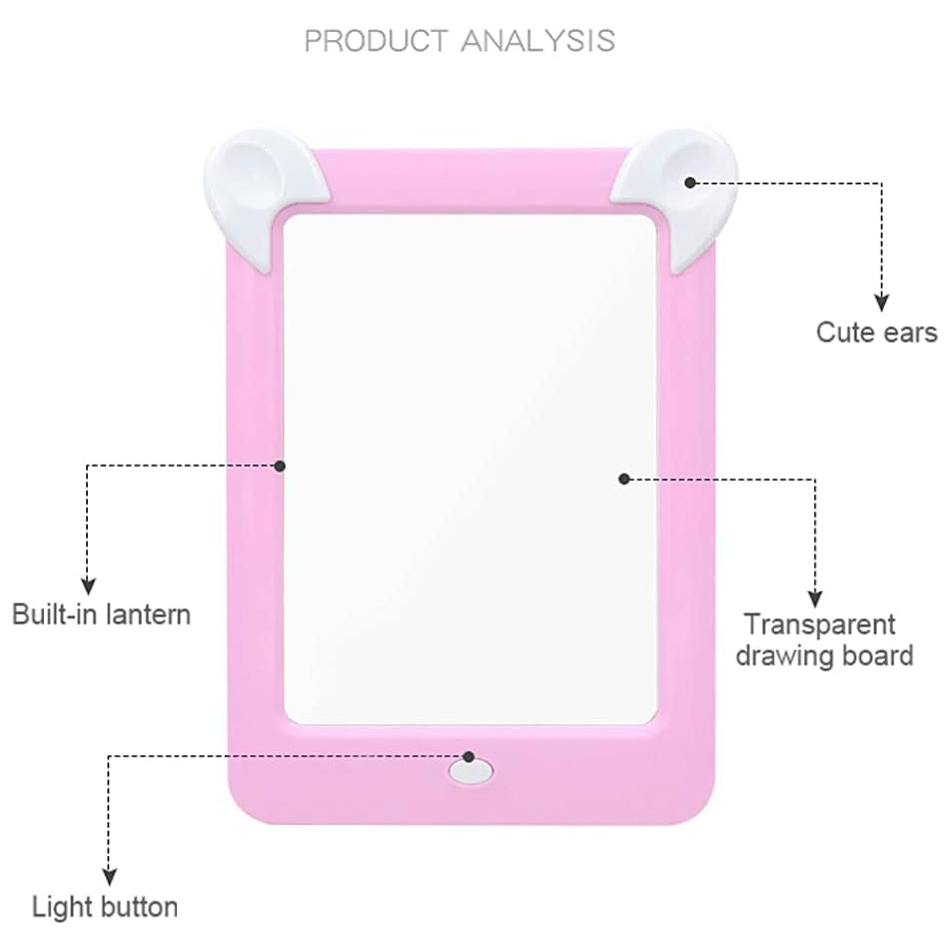 Tableta Magic Pad Conejo Dibujo Luz Led
