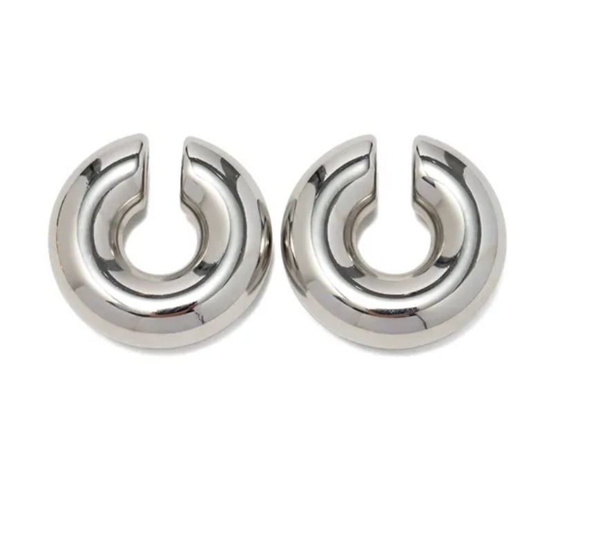 Aretes Clip De Rosca Grueso Sin Perforac - Imagen 2