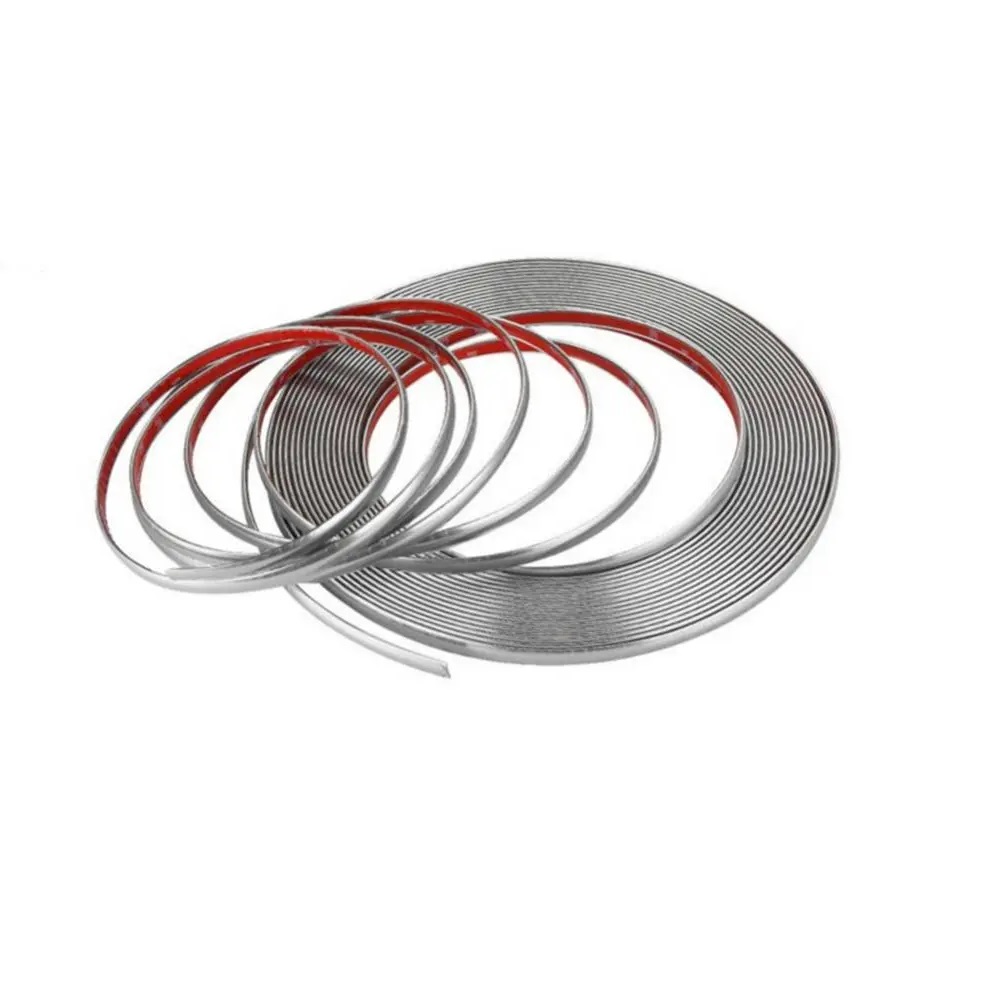 Tira De Moldura Cromada Adhesiva 12mm