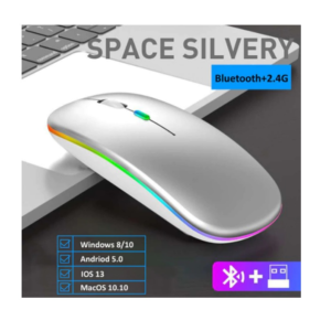 Mouse Recargable Inalámbrico Y Bluettoot