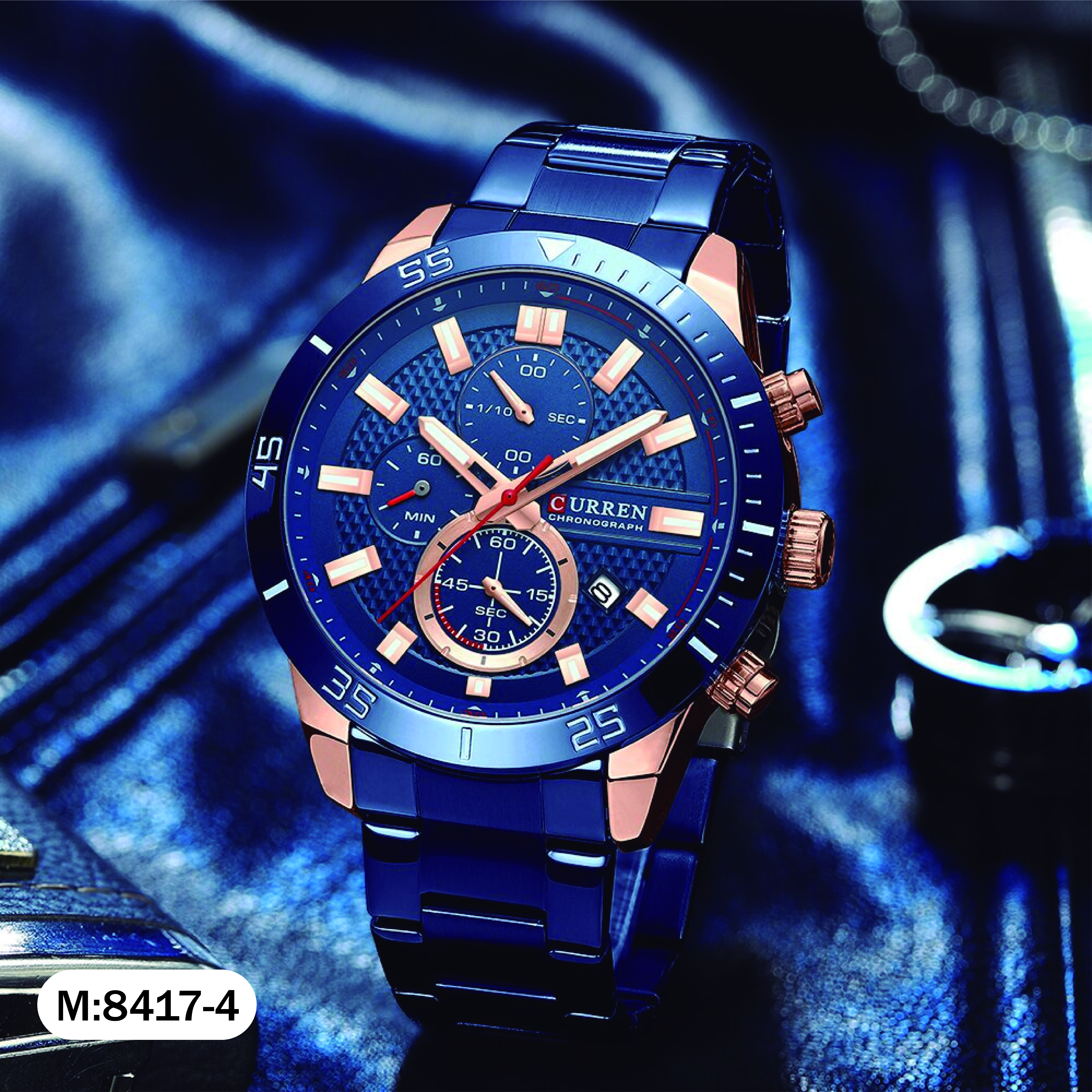 M:8417 RELOJ HOMBRE CURREN  PULSO ACERO