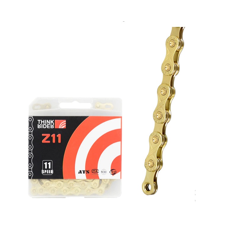 Cadena Think Rider Dorada Gold 11v