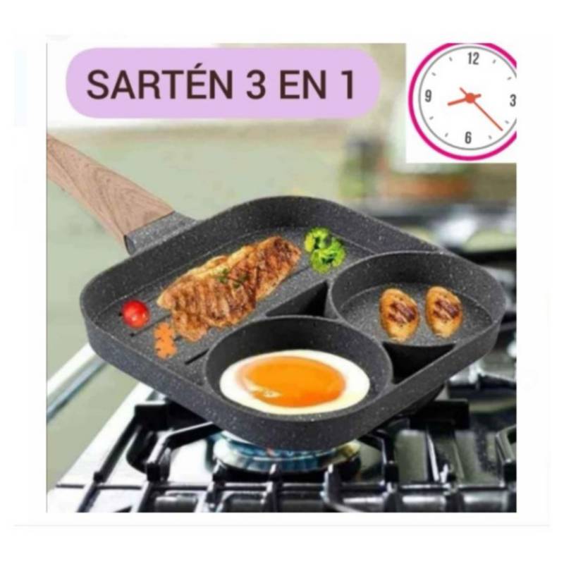 SARTEN ANTIADERENTE 3 PUESTOS - Imagen 2
