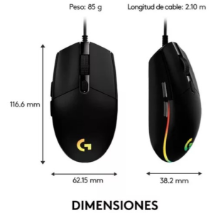 Mouse Gamer Logitech G203 series negro