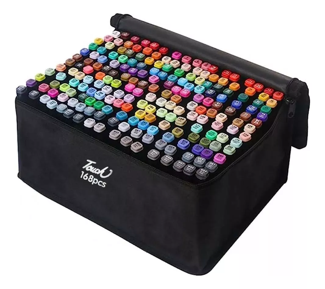 MARCADORES 168 PIEZAS DOBLE PUNTA - Imagen 2