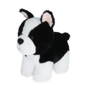 Perro de Peluche LINZY TOYS 25 Cm Negro Con Blanco