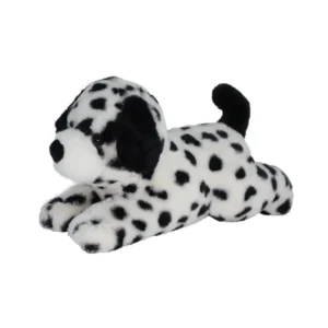 Perro de Peluche LINZY TOYS 36.5 Cm Blanco Con Manchas Negras