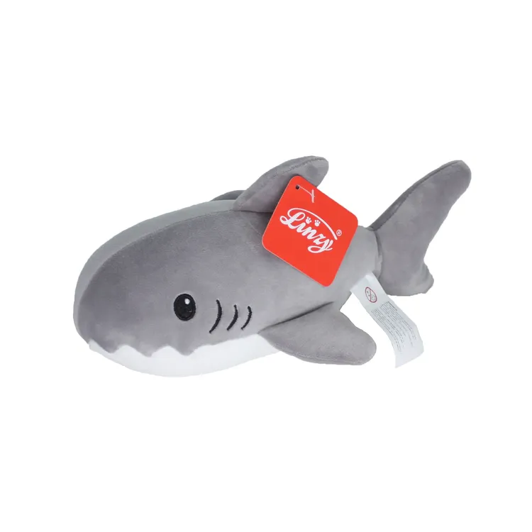 Peluche Tiburón LINZY TOYS 25 cm Gris- Blanco