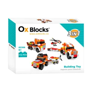 Set de Bloques OX BLOCKS Adventures 3 en 1 312 Piezas Para Armar y Construir