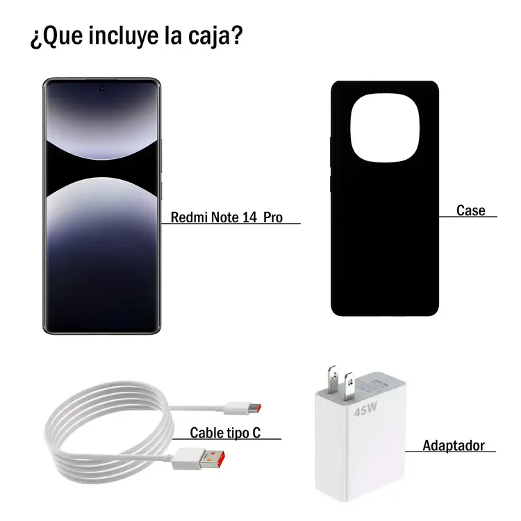 Celular REDMI Note 14 Pro 256GB Negro + Audifonos - Imagen 3