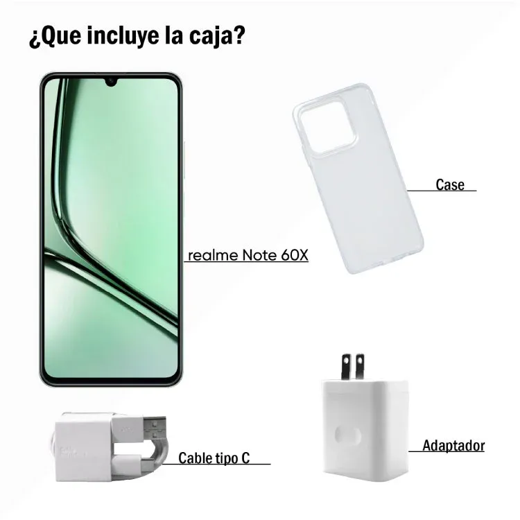 Celular REALME Note 60X 64GB Verde - Imagen 2