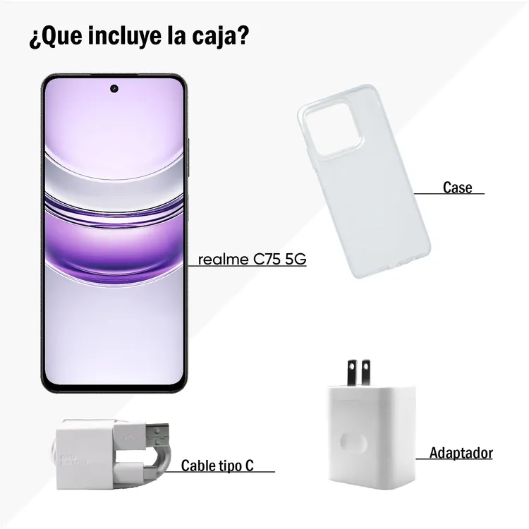 Celular REALME C75 256GB 5GNegro - Imagen 3