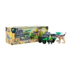Set Dinosaurio Tyrannosaurus Dino Mat con Vehículo Camper HAPPY LINE