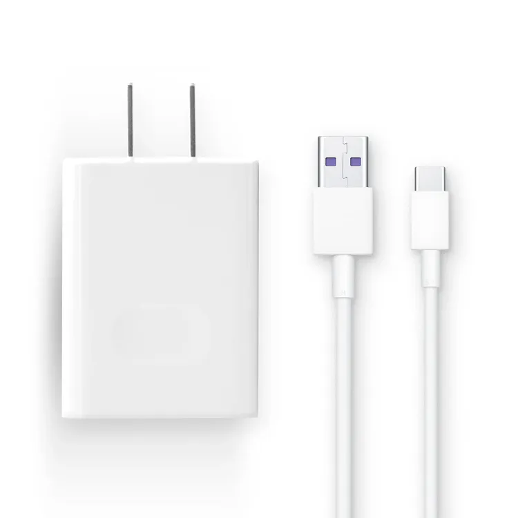 Adaptador|Cargador de pared HUAWEI 22.5W + Cable Tipo USB-A a USB-C de 1.0 metro Blanco