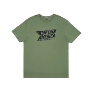 Camiseta Unisex Marvel GILDAN Capitán América Sam Wilson Verde Militar L
