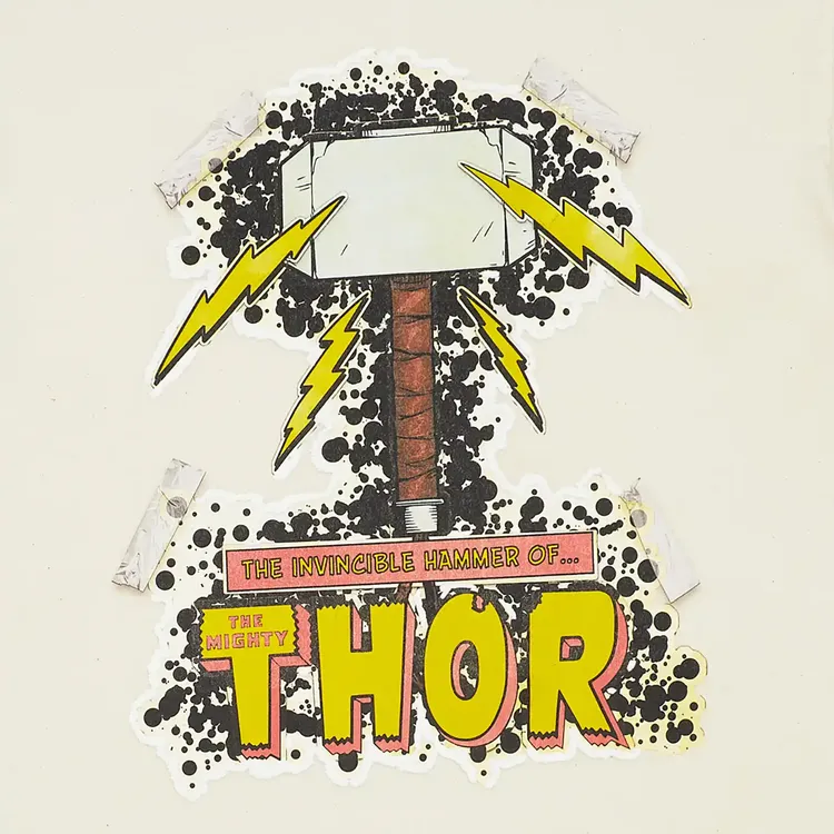 Camiseta Unisex Marvel GILDAN Thor Natural XL - Imagen 4