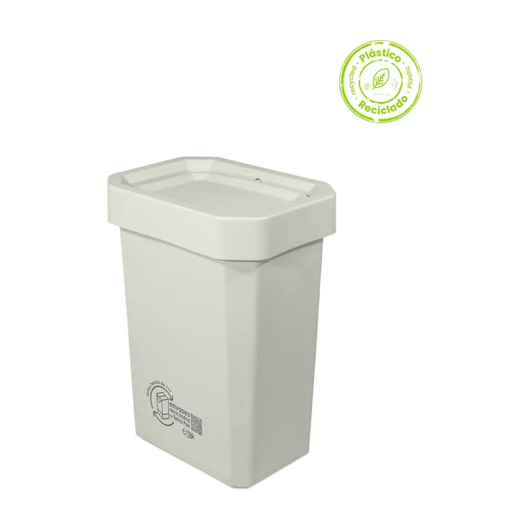 Caneca / Papelera Tapa Vaivén 10 Litros ESTRA Ecobins Blanca