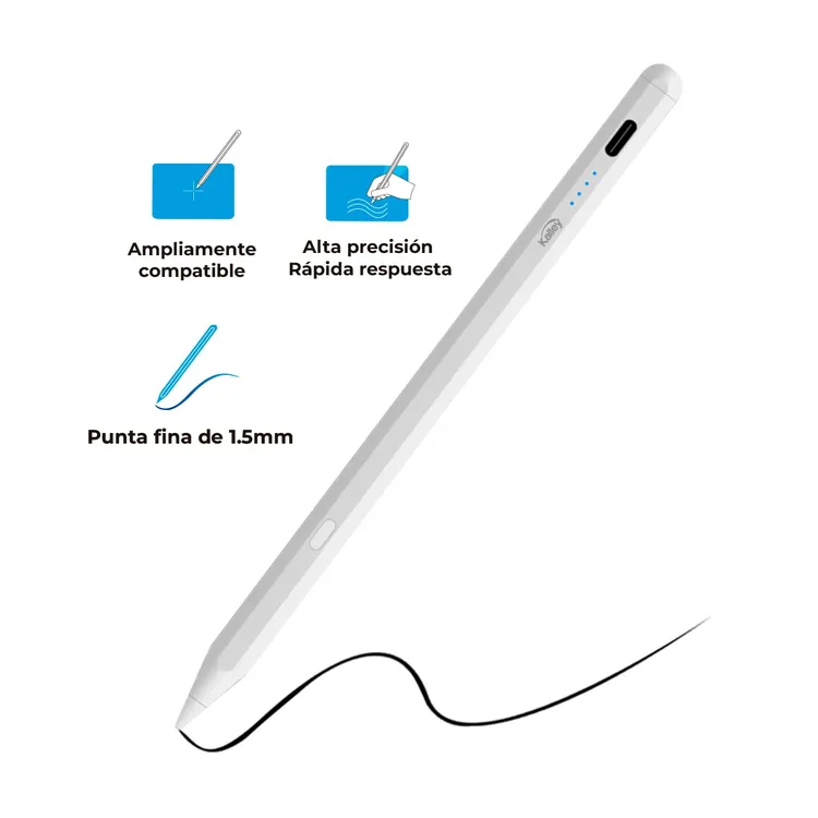 Lápiz KALLEY Stylus Pen K-LT para tabletas, Ipad, Iphone Blanco - Imagen 4