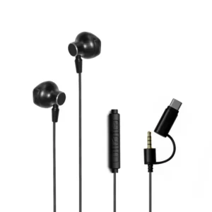 Audífonos ESENSES Alámbricos In Ear Manos Libres USB-C + Conector 3.5 EB-100-C Negro