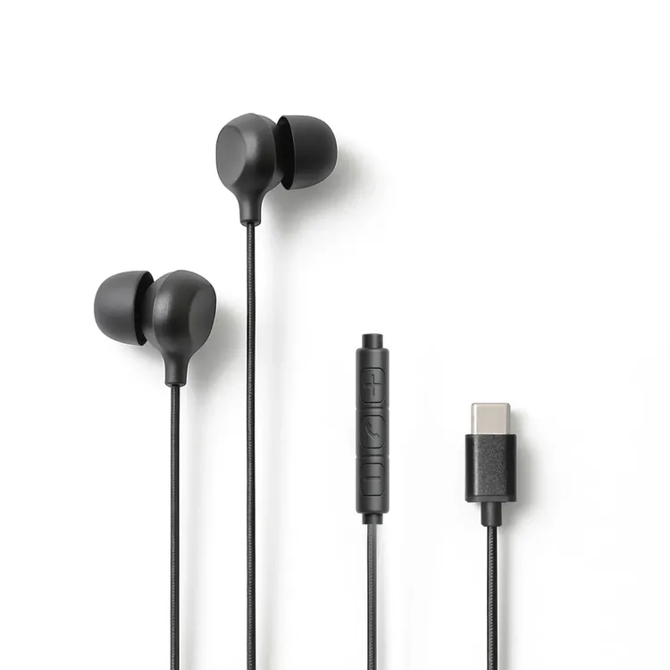 Audífonos ESENSES Alámbricos In Ear Manos Libres USB-C EB-600-C Negro