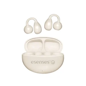 Audífonos ESENSES Inalámbricos Bluetooth Deportivos Open Ear con clip de oreja abierta TWS OWS-990-ENC Beige