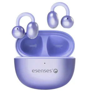 Audífonos ESENSES Inalámbricos Bluetooth Deportivos Open Ear con clip de oreja abierta TWS OWS-990-ENC Morado