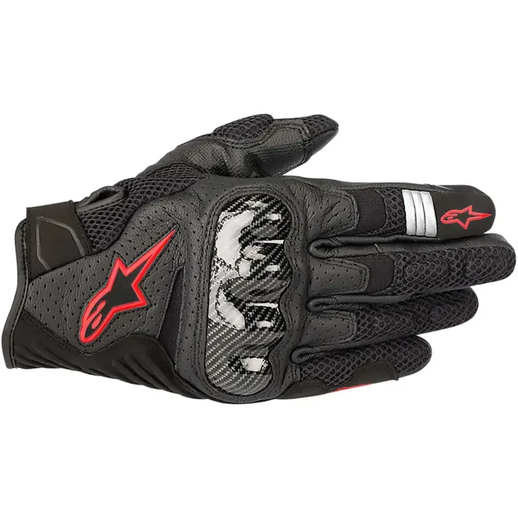 Guantes Moto ALPINESTARS SMX-1 AIR V2 Negro Rojo Talla L