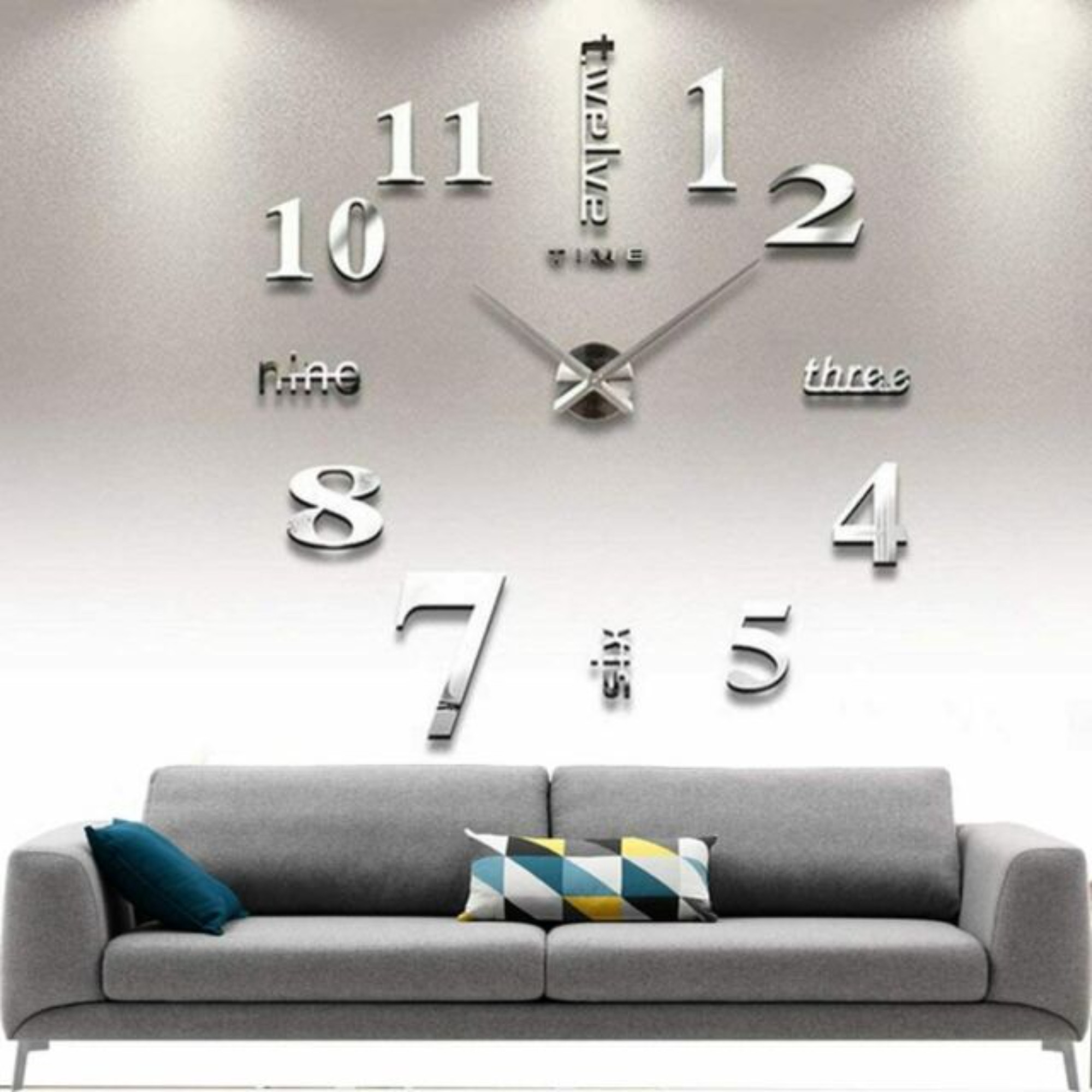Reloj 3d Adhesivo 100 X 100 Cm