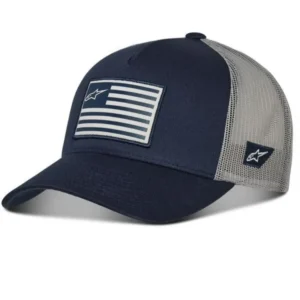 Gorra Moto ALPINESTARS Flag Snapback Azul Gris Talla Única