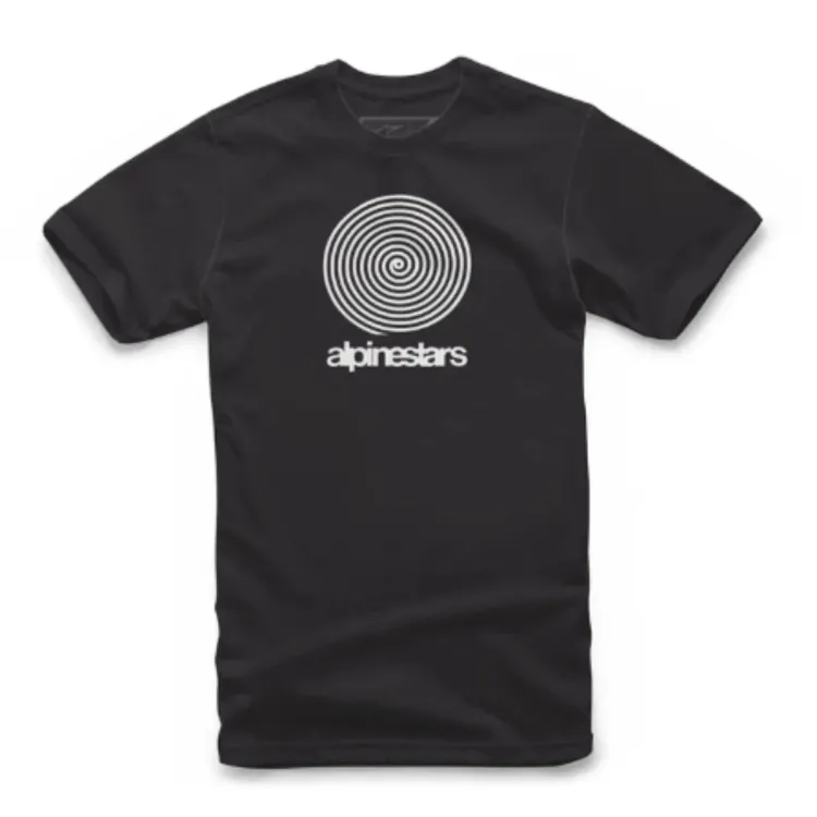 Camiseta Moto ALPINESTARS Real Spiral Negro Blanco Talla S