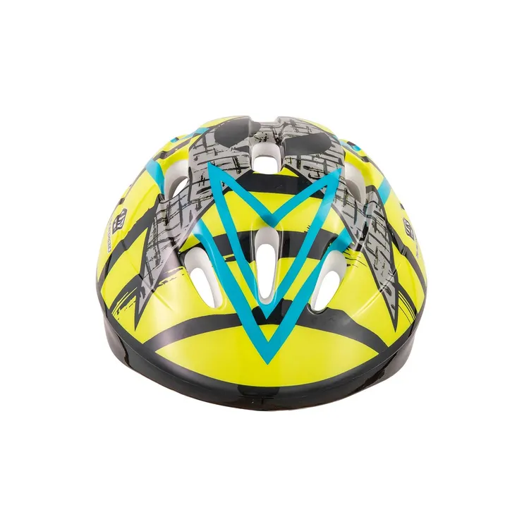 Casco para Niños Bicicleta/Patines Verde Líneas Azules (MD - MEDIUM) L.A SPORTS - Imagen 3