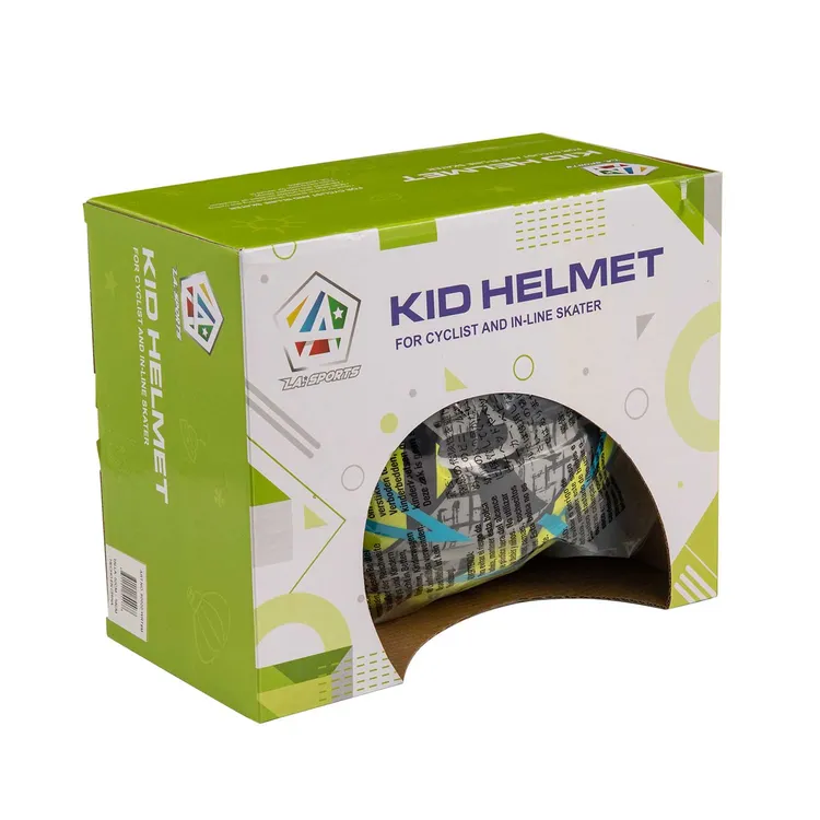 Casco para Niños Bicicleta/Patines Verde Líneas Azules (MD - MEDIUM) L.A SPORTS - Imagen 5