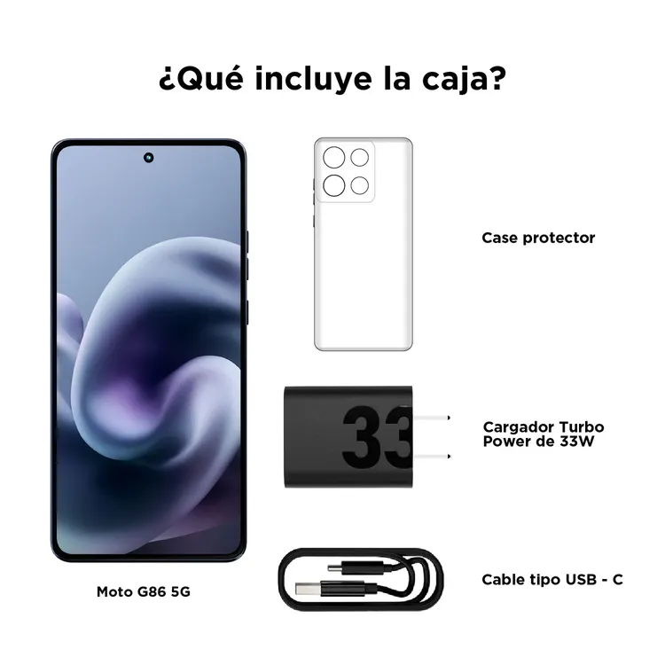 Celular MOTOROLA G86 5G 256GB AZUL - Imagen 2