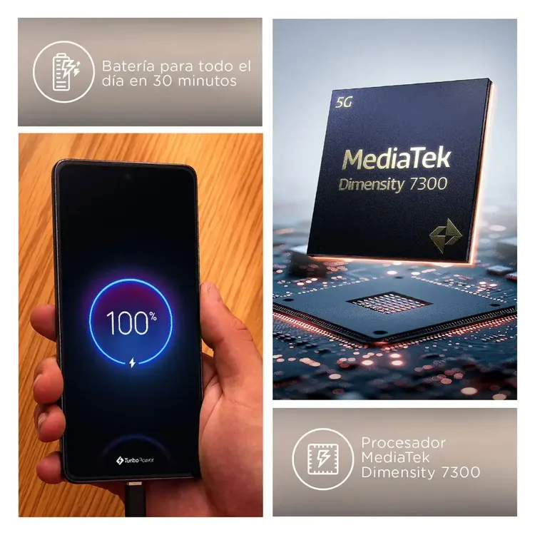 Celular MOTOROLA G86 5G 256GB AZUL - Imagen 10