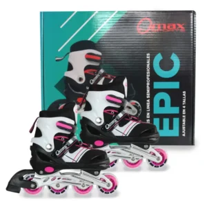 Patines Ajustables De Iniciación Talla S (De 30 A 33) Epic Rosado QMAX
