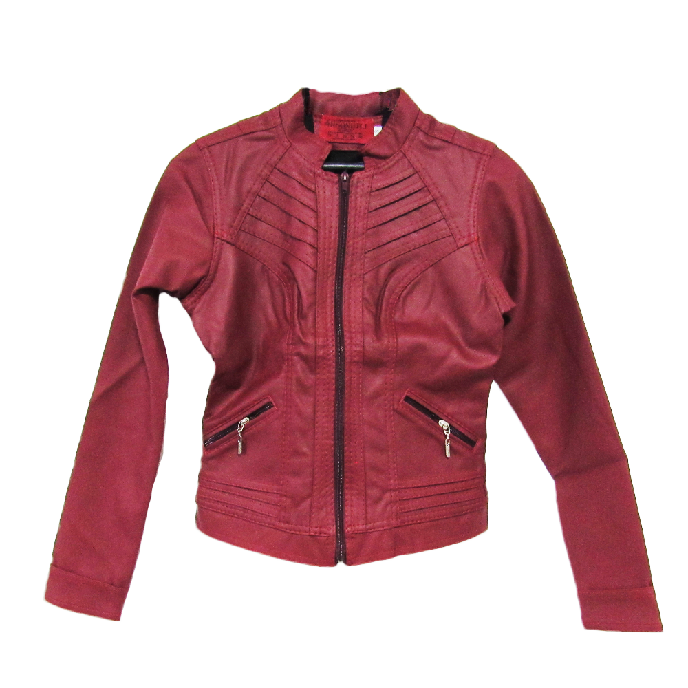 Chaqueta c16 para dama en cuero tex